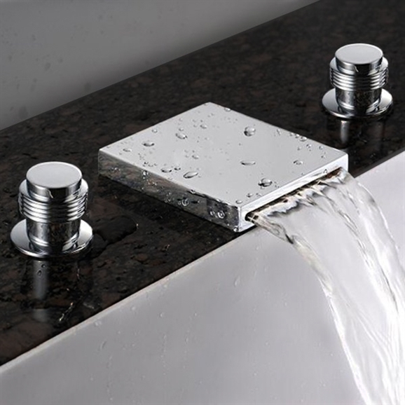 Florante Chrome Widespread Sink Faucet